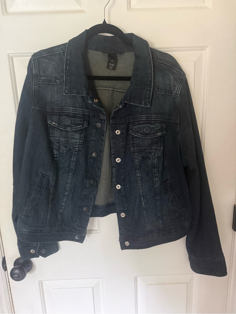 Classic Men's Dark Blue Denim Jacket